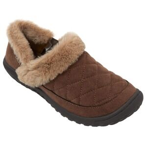 JBU by Jambu Womens Aubrey Slip On Loafers 7.5 Wide Slippers Shoes Brown Quilted